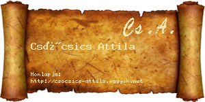 Csócsics Attila névjegykártya